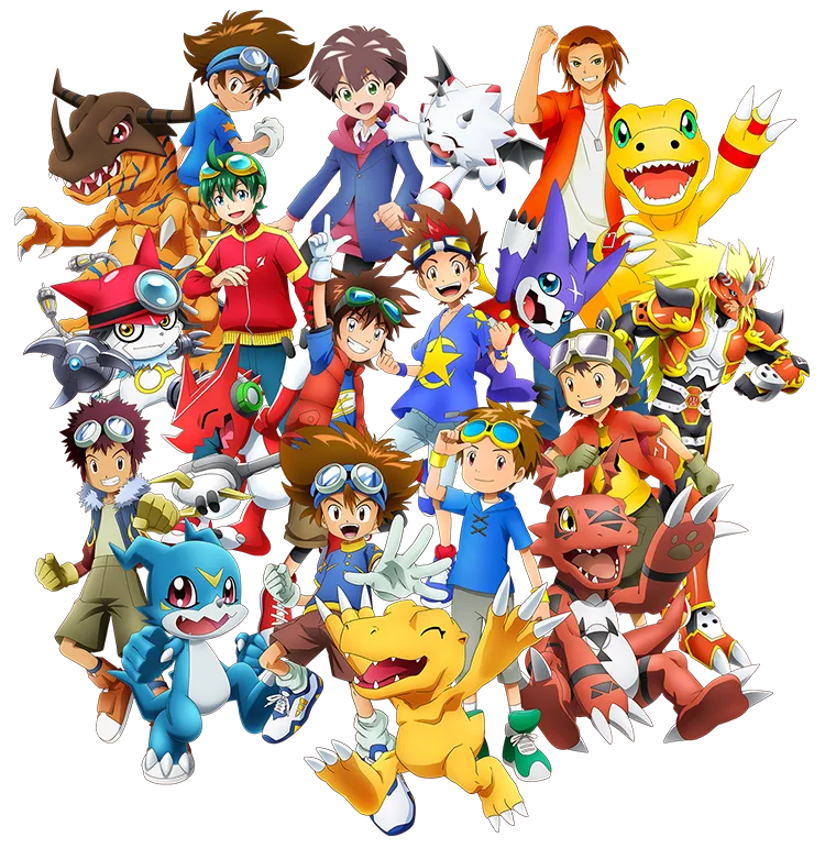 デジモンの主要キャラクター集合